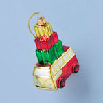 Retro Blown Glass Van with Gifts Ornament