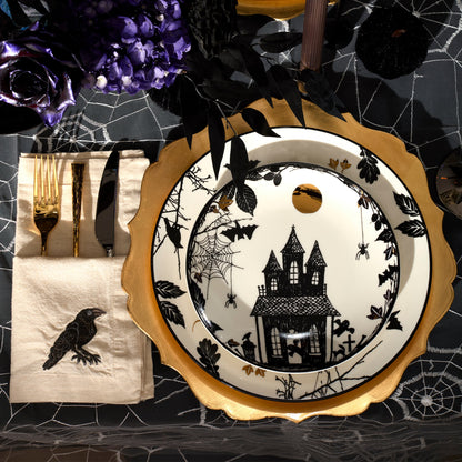 Haunted Halloween Accent Plates, Set of 4