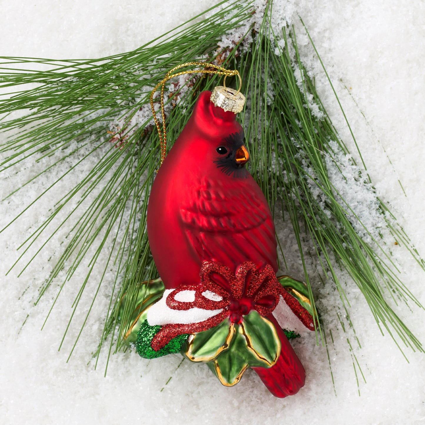 Blown Glass Cardinal Ornament