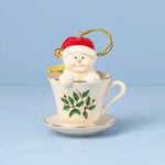 Coffee Tea & Me Snowman Ornament