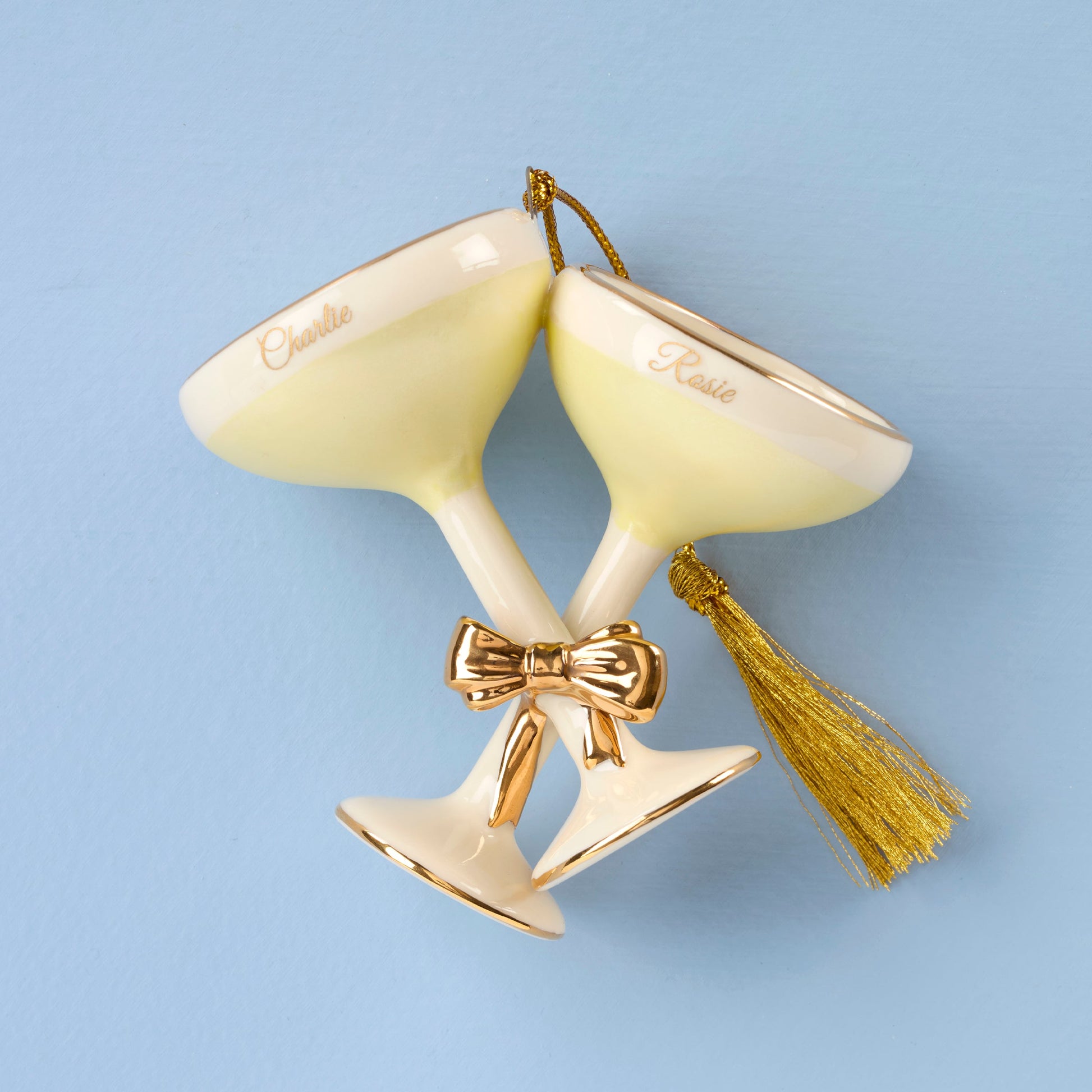 Personalized Champagne Glasses Ornament