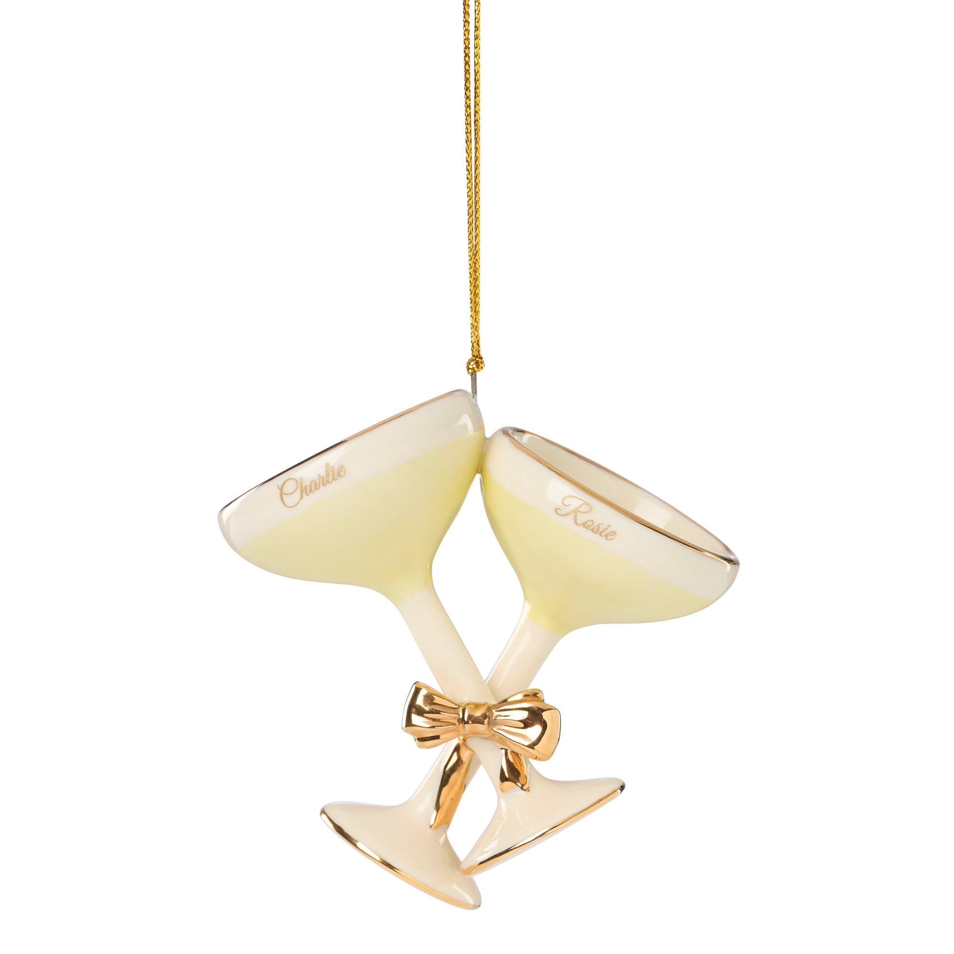 Personalized Champagne Glasses Ornament