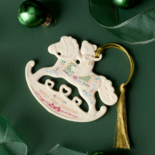 2026 Baby's 1st Christmas Rocking Horse Ornament