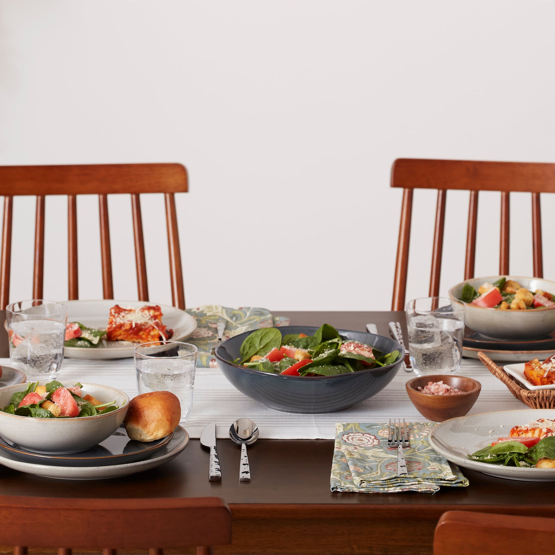 Organic Shades Gray Pasta Bowls, Set of 4