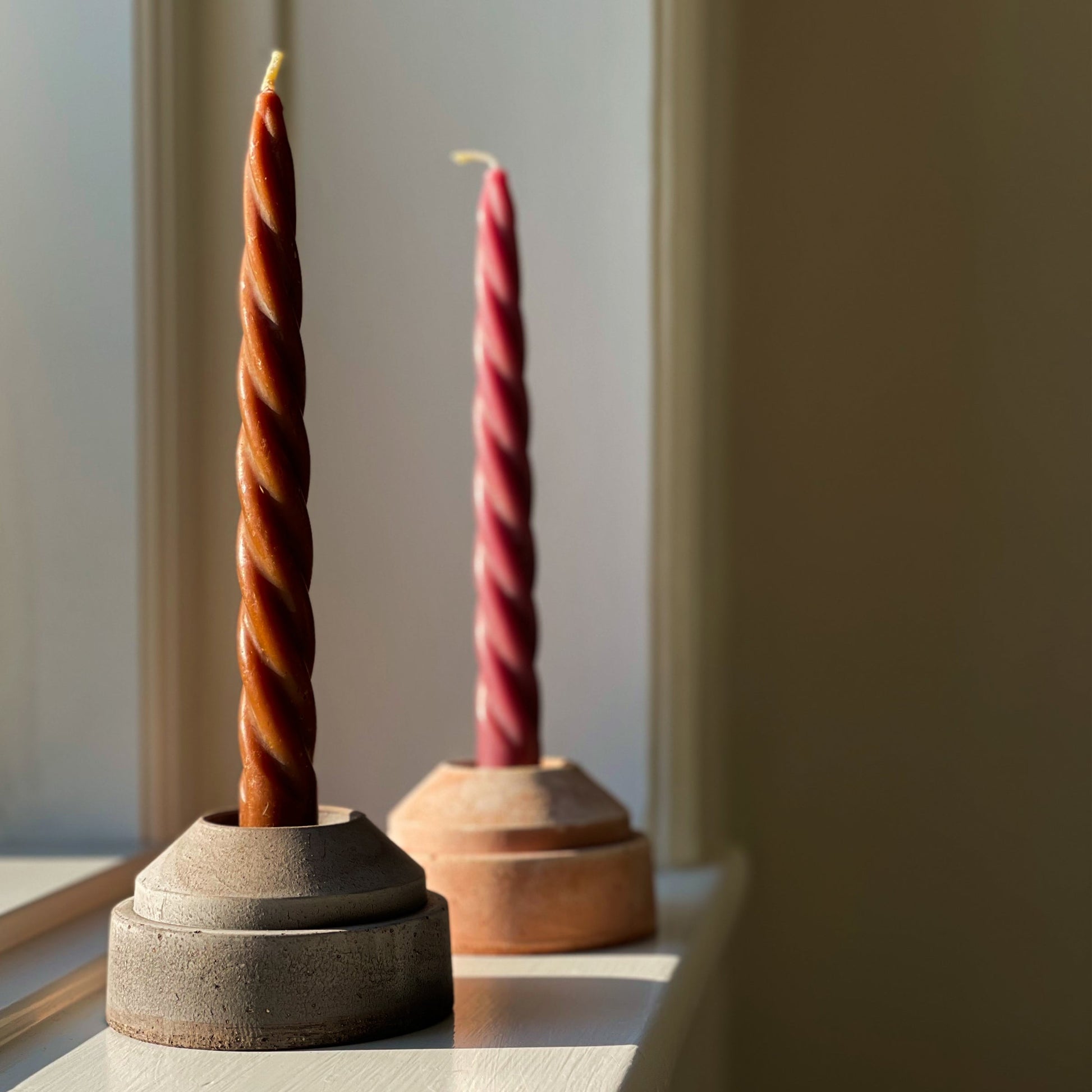 Hoff Raw Grey Candleholder