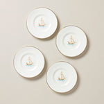 British Colonial Tradewinds Party Plates, Set of 4