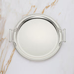 Round Silverplate Tray With Handles