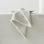 French Perle Solid Dove Grey Dinner Napkins, Set of 4