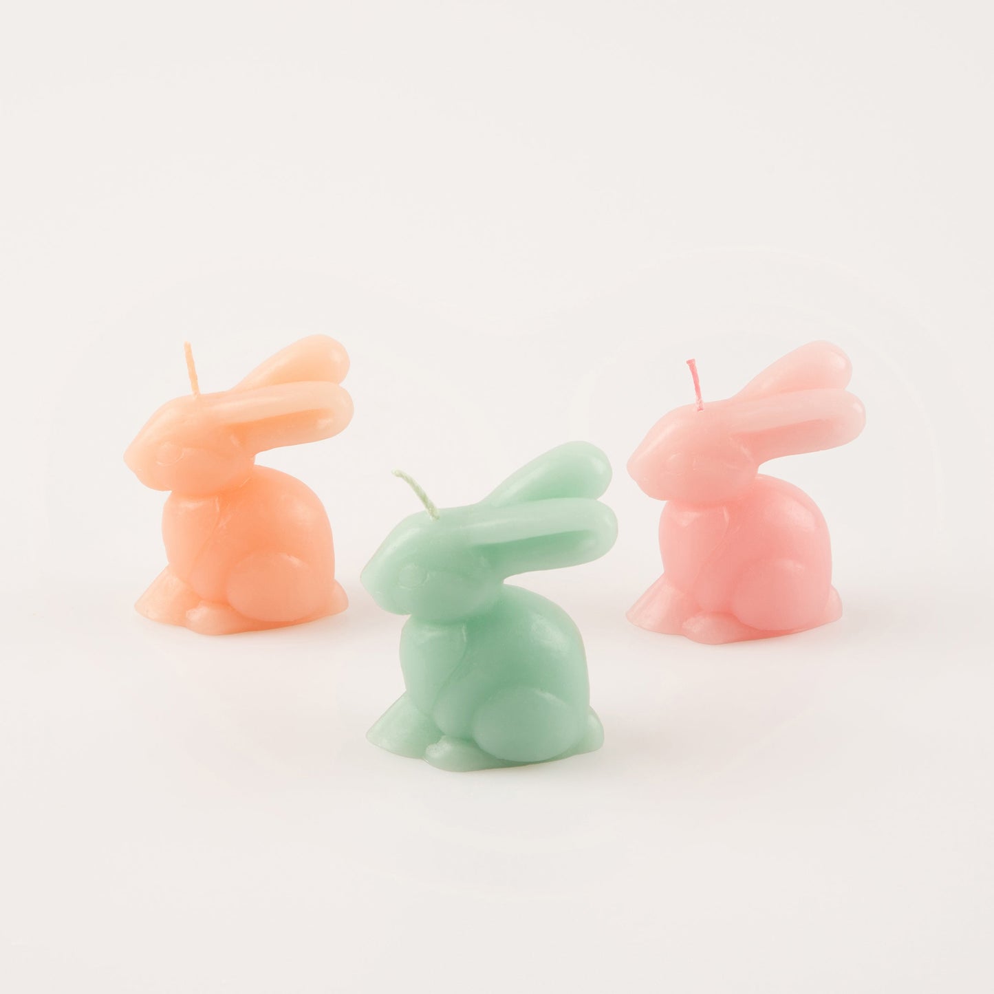 Mini Rainbow Bunny Candles, Set of 6