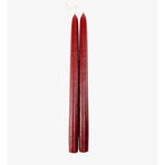 Dripless Rust 12" Taper Candles, Set of 2