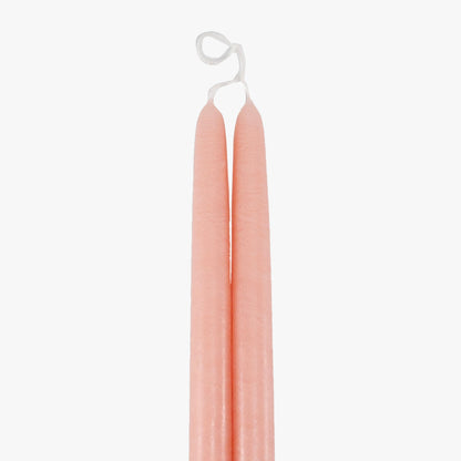 Dripless Blush 12" Taper Candles, Set of 2
