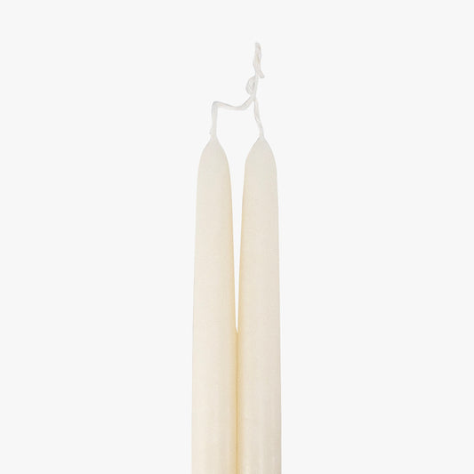 Dripless White 12" Taper Candles, Set of 2
