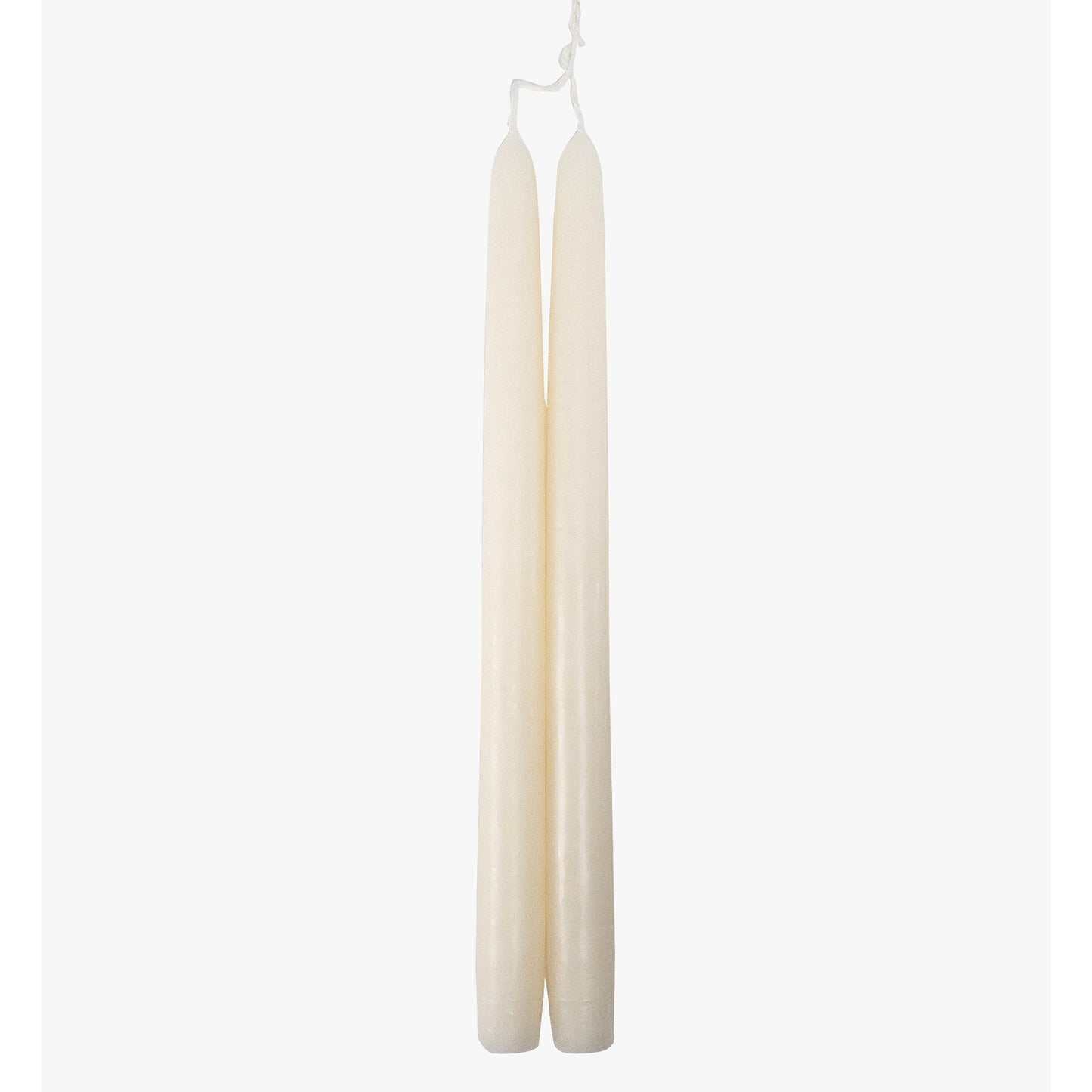 Dripless White 12" Taper Candles, Set of 2