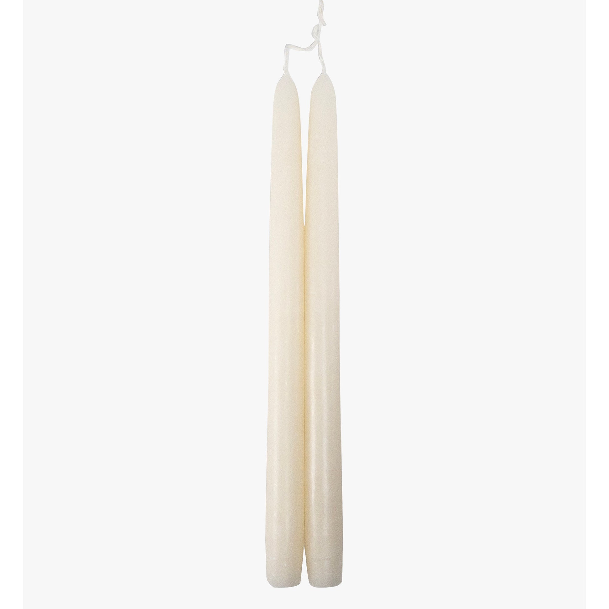 Dripless White 12" Taper Candles, Set of 2