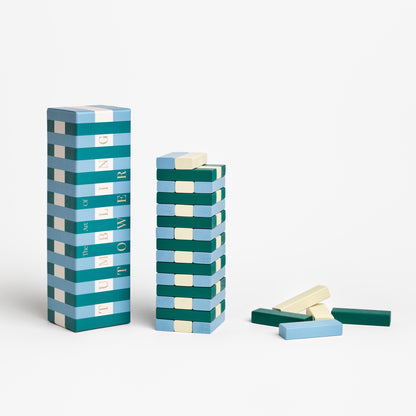 Blue Tumbling Tower Game