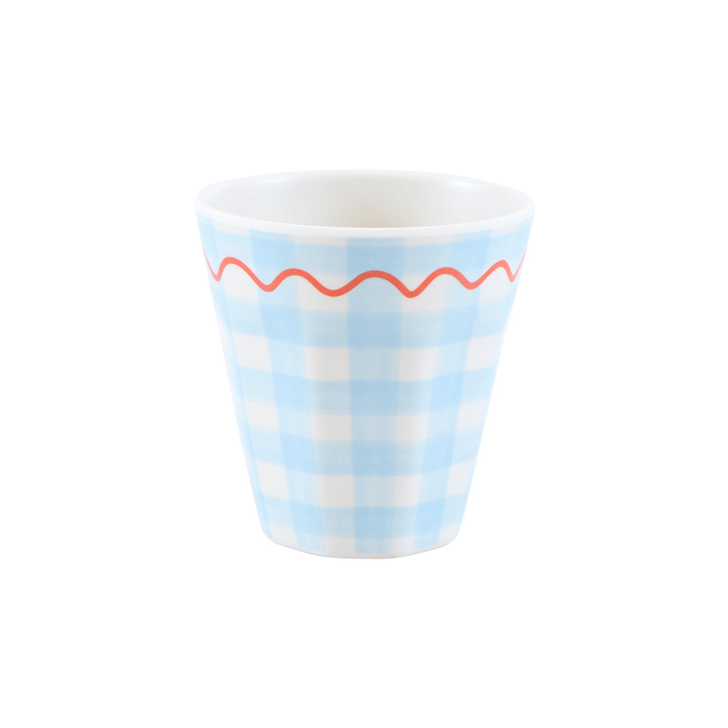 Gingham Reusable Cups, Set of 6