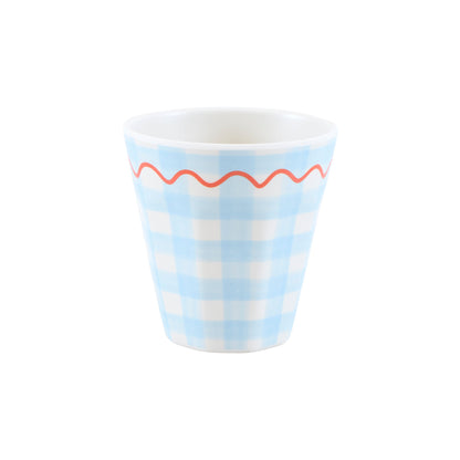 Gingham Reusable Cups, Set of 6