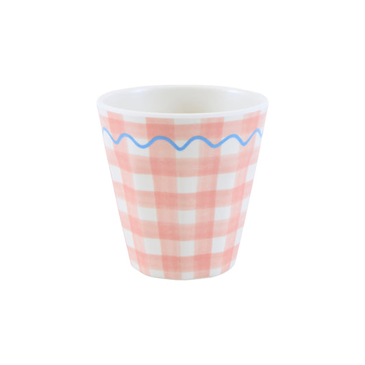 Gingham Reusable Cups, Set of 6