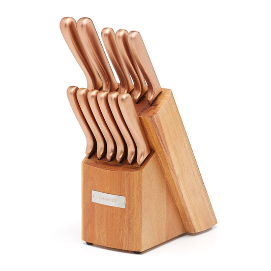 Copper 12-Piece Cutlery Block Set
