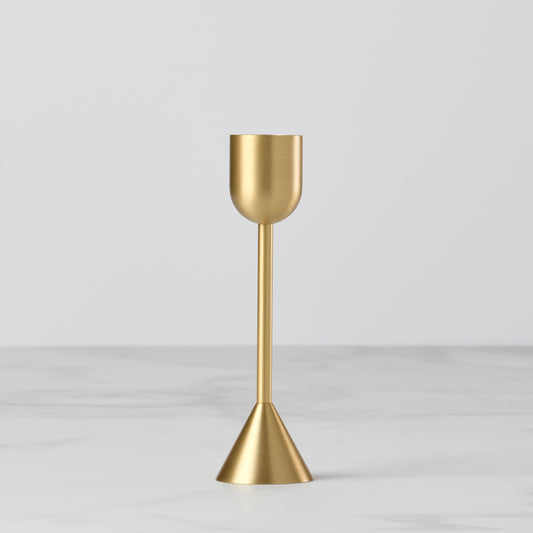 Light Gold Tall Taper Candle Holder