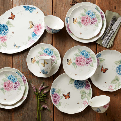 Butterfly Meadow Hydrangea Mugs, Set of 4