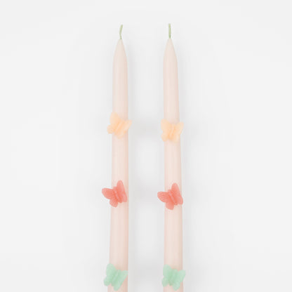 Butterfly Taper Candles, Set of 2