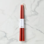 Dipped Clay 12" Taper Candle, Set of 2