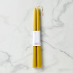 Dipped Citrine 12" Taper Candle, Set of 2
