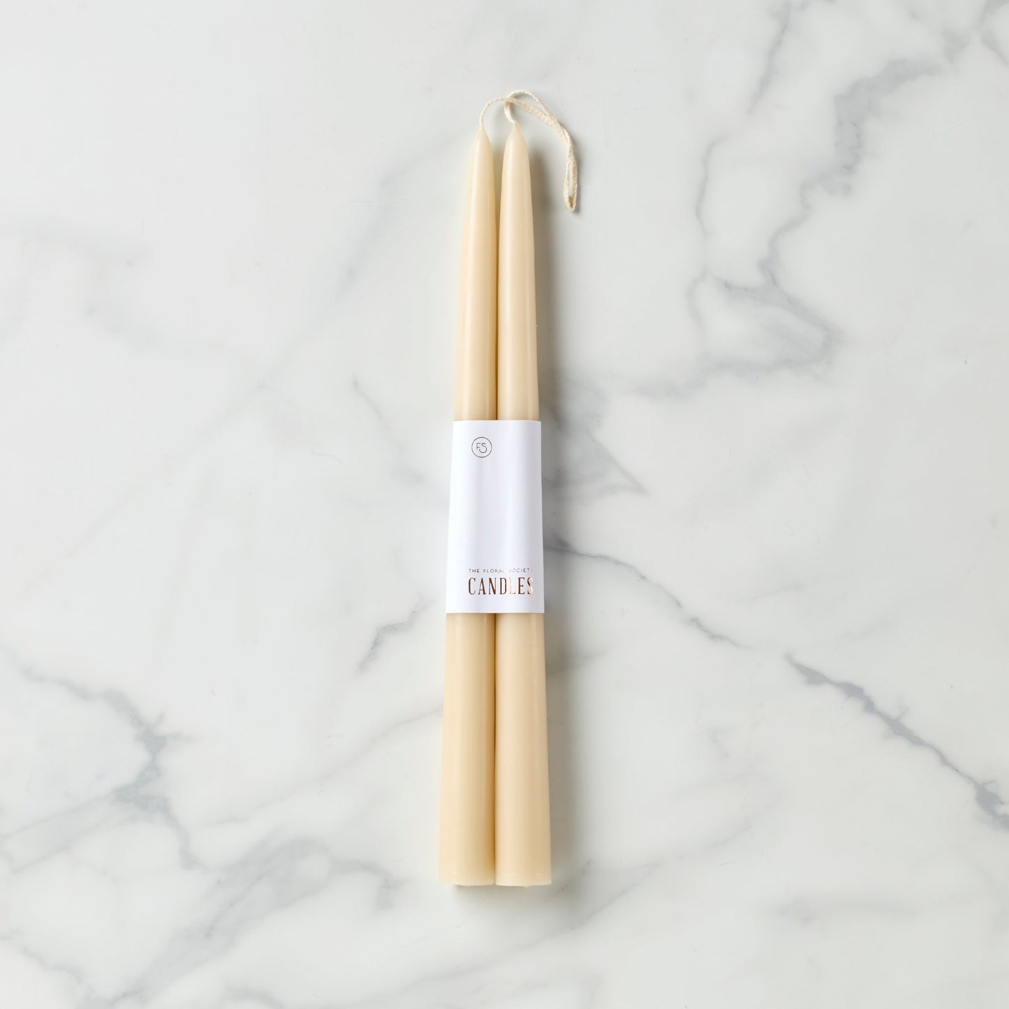 Dipped Parchment 12" Taper Candle, Set of 2