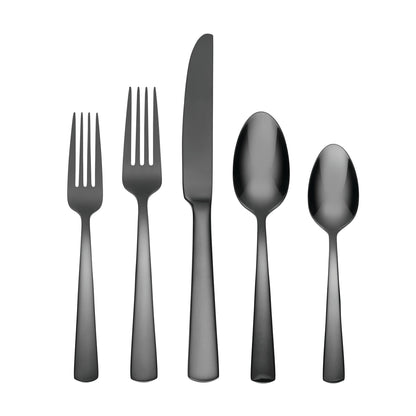 Aptitude Midnight Glossy 20-Piece Flatware Set