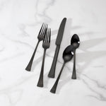 Portola Black Satin 20-Piece Flatware Set
